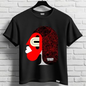Tricou abstract head voluptuos lips