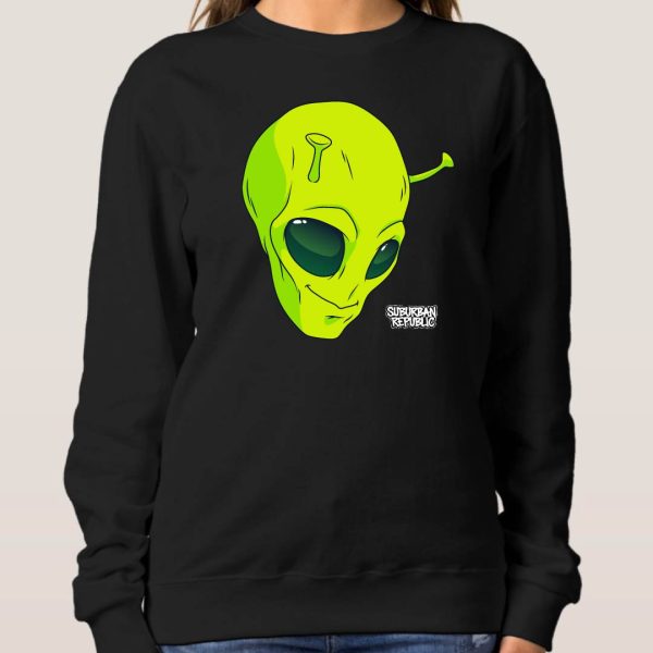 Sweatshirt- Green Alien - Image 3
