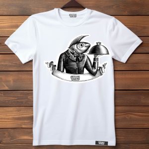 Tricou fish the waiter, suburban republic