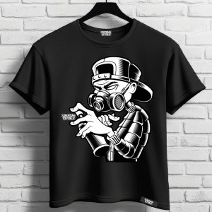 Tricou negru suburban republic - Graffiti Kid