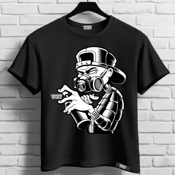 Tricou negru suburban republic - Graffiti Kid