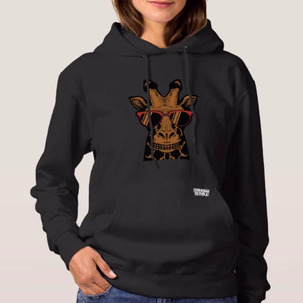 Hoodie - Cool Giraffe - Image 3