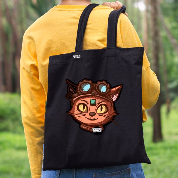 Tote Bag  – Steampunk Cat - Image 2